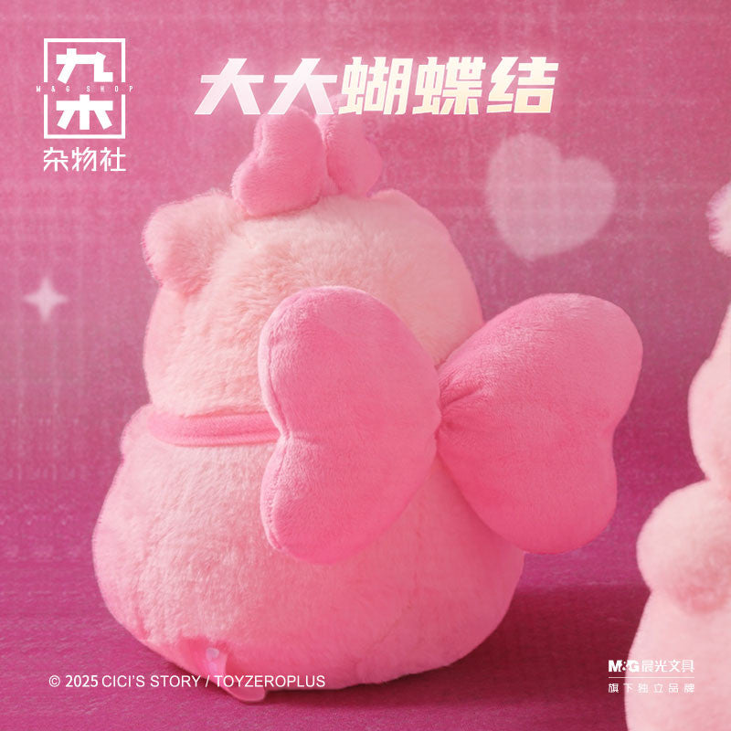 Lulu The Piggy Pink Life Lulu with Bowknot Lovely Plush Pendant Gift