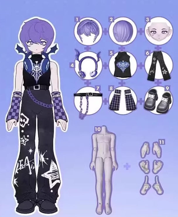 Zack Event series Idol 23cm/9In Bjd Doll Dressable Action Figure