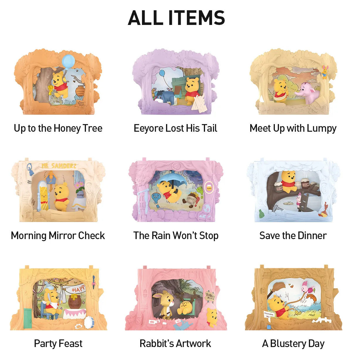 POP MART Winnie-the-Pooh Treehouse Theatre SeriesFigures Authentic Hot Toy Gift
