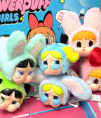 POP MART CRYBABY Powerpuff Girls Series Vinyl Face Plush Pendant Blind Box of 6