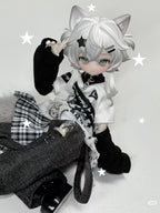 Pre-Sale Lunar Lore Meow 3 Silver Shorthair Cat 6.3In Bjd Hang Card Limited Gift