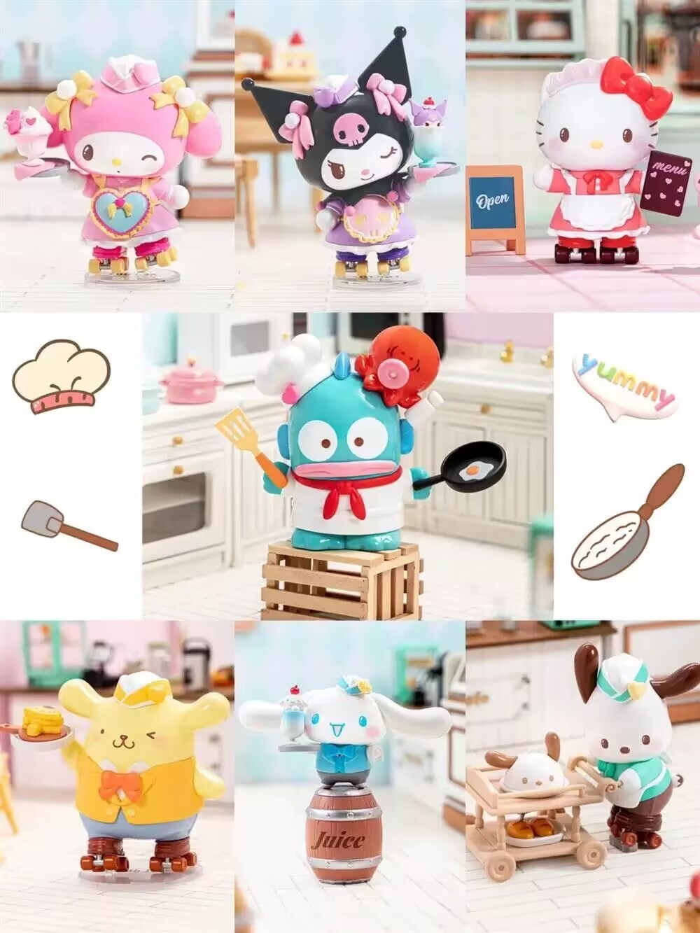 TOPTOY Sanrio Characters Roller Skating Restaurant Series Blind Box Figure Toy