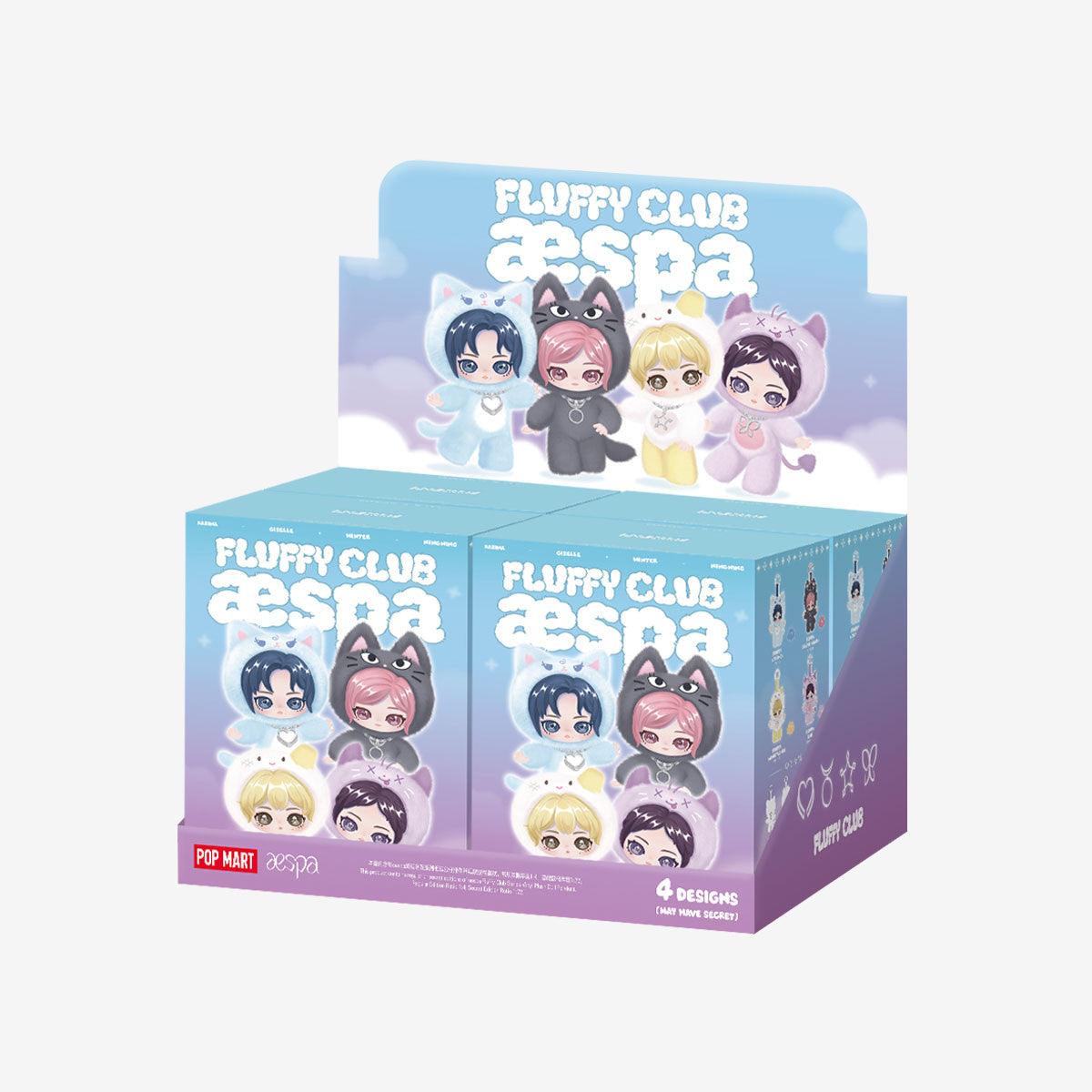 POP MART aespa Fluffy Club Series Vinyl Plush Doll Pendant - US FAST SHIPPING