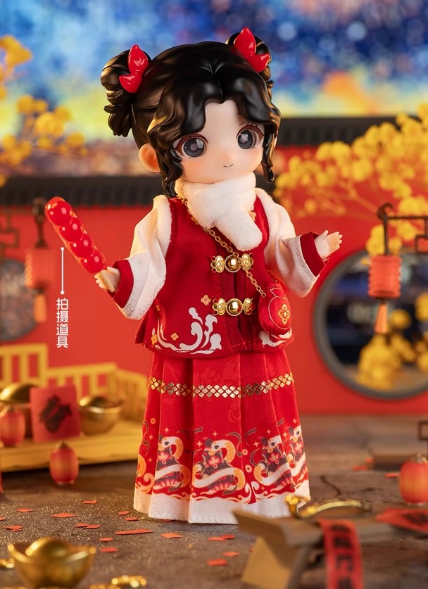 Simontoys Liroro Year of Snake 5.5" Bjd New Year Hang Card Limited Action Figure