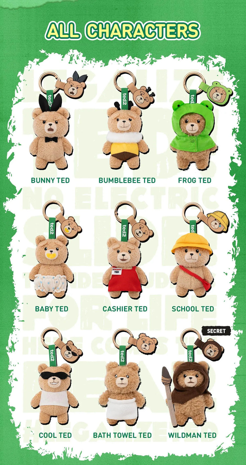 POP MART Ted 2 Baby Ted Action Plush Pendant Authentic Hot Toy Gift