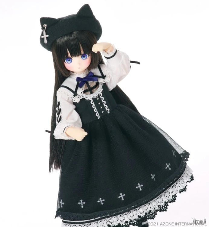 Azone Mii Black Cat Walking Path 23cm/9In 1/6 Cute Full Set Action Figure Gift