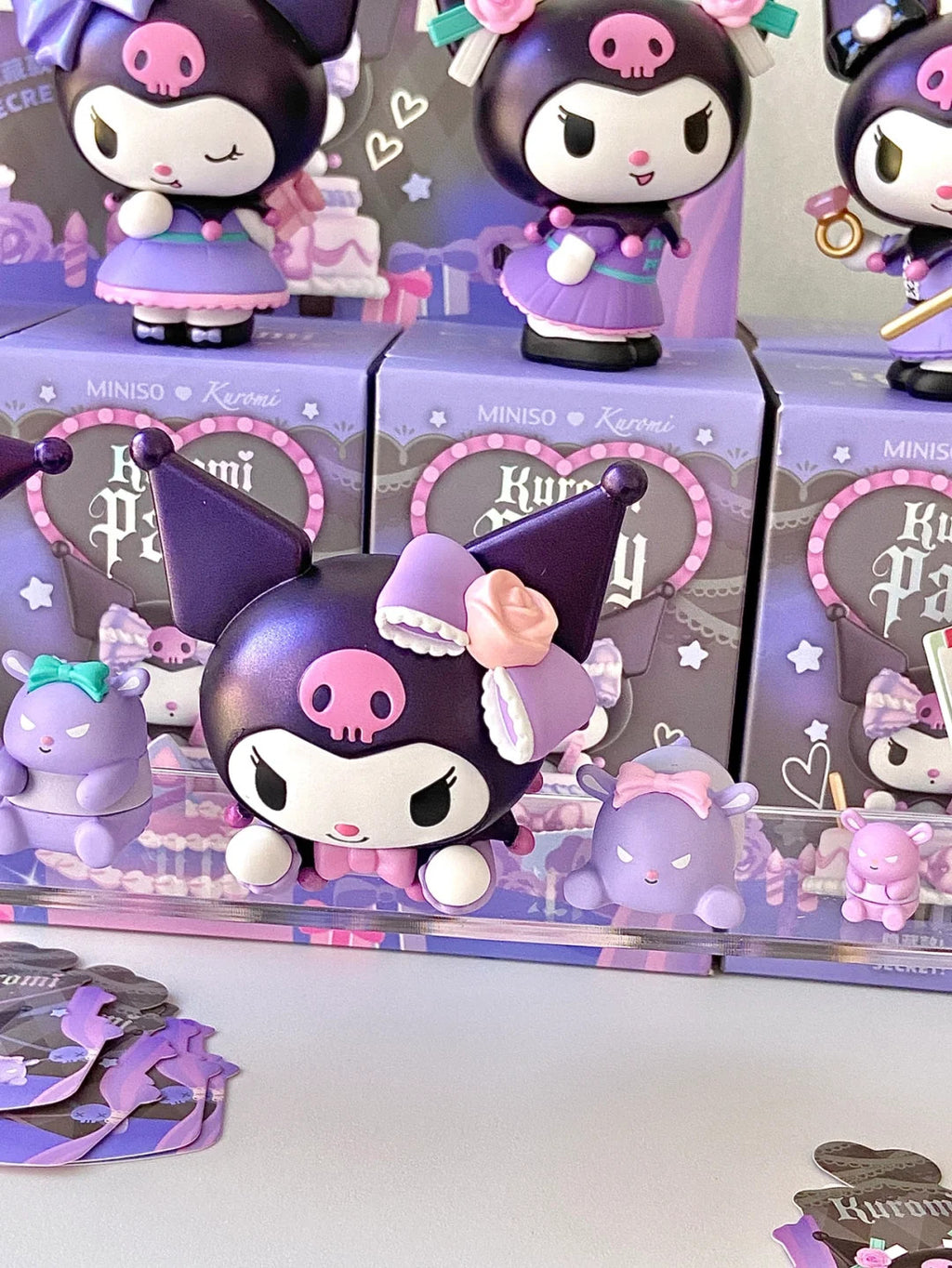 Miniso Sanrio Kuromi Birthday Party Series Confirmed Blind Box Figure Toys Gift