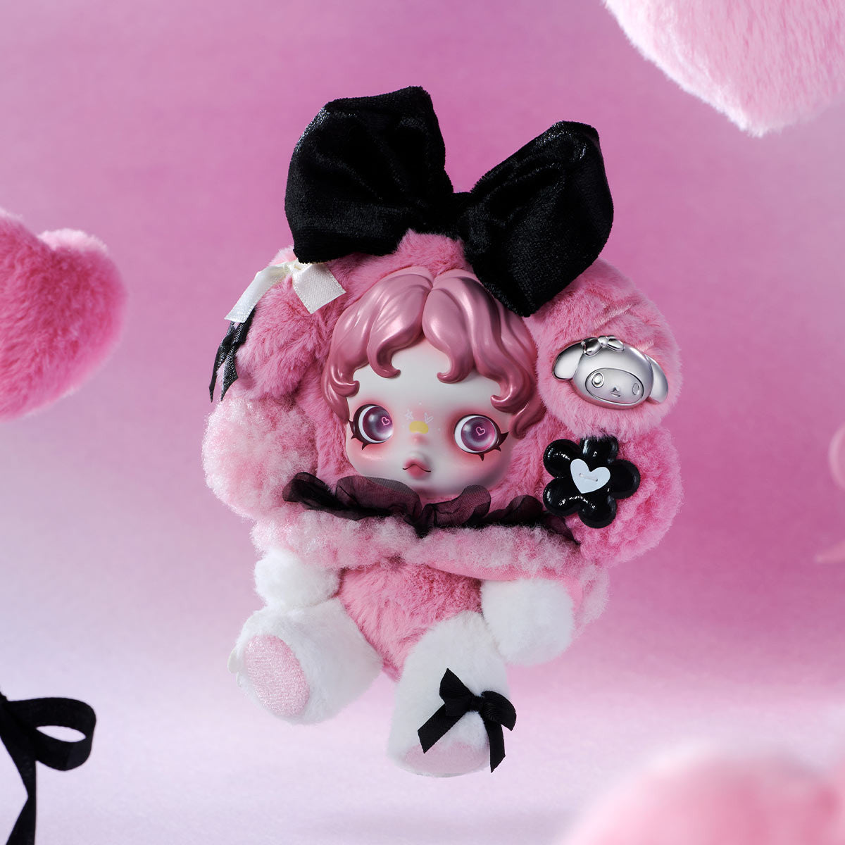POP MART SKULLPANDA × MY MELODY Plush  5.32inches Authentic Hot Toy Gift