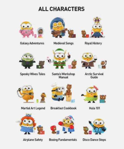 MINIONS BEDTIME STORIES BY BOB AND TIM SERIES FIGURES 1.97-3.54INCHES