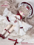 Pre-Sale Meki Fluffy Goodnight Xin Rong Red Bjd Lovely Dressable Hang Card Gift