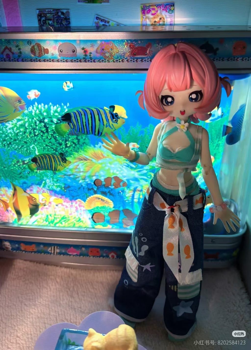 Whirly Radio Waves Ocean Sweet Girl 25.6cm/10In Bjd Dressable Action Figure Gift