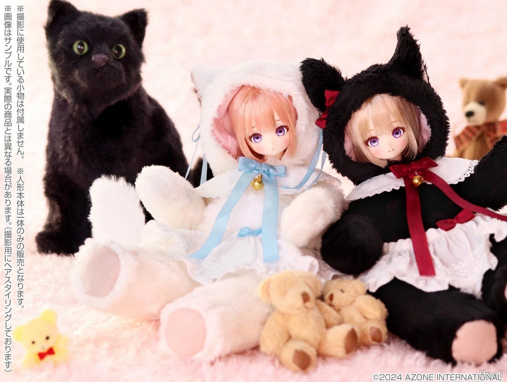 Azone Luminous*Street Mii Hug Mii Black White Cat 8.4In Bjd Action Figure Gift