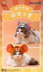Hugkis Tom and Jerry Tom Type Pet Plush Head Cover Hat 5.5" Anime Accessory Gift
