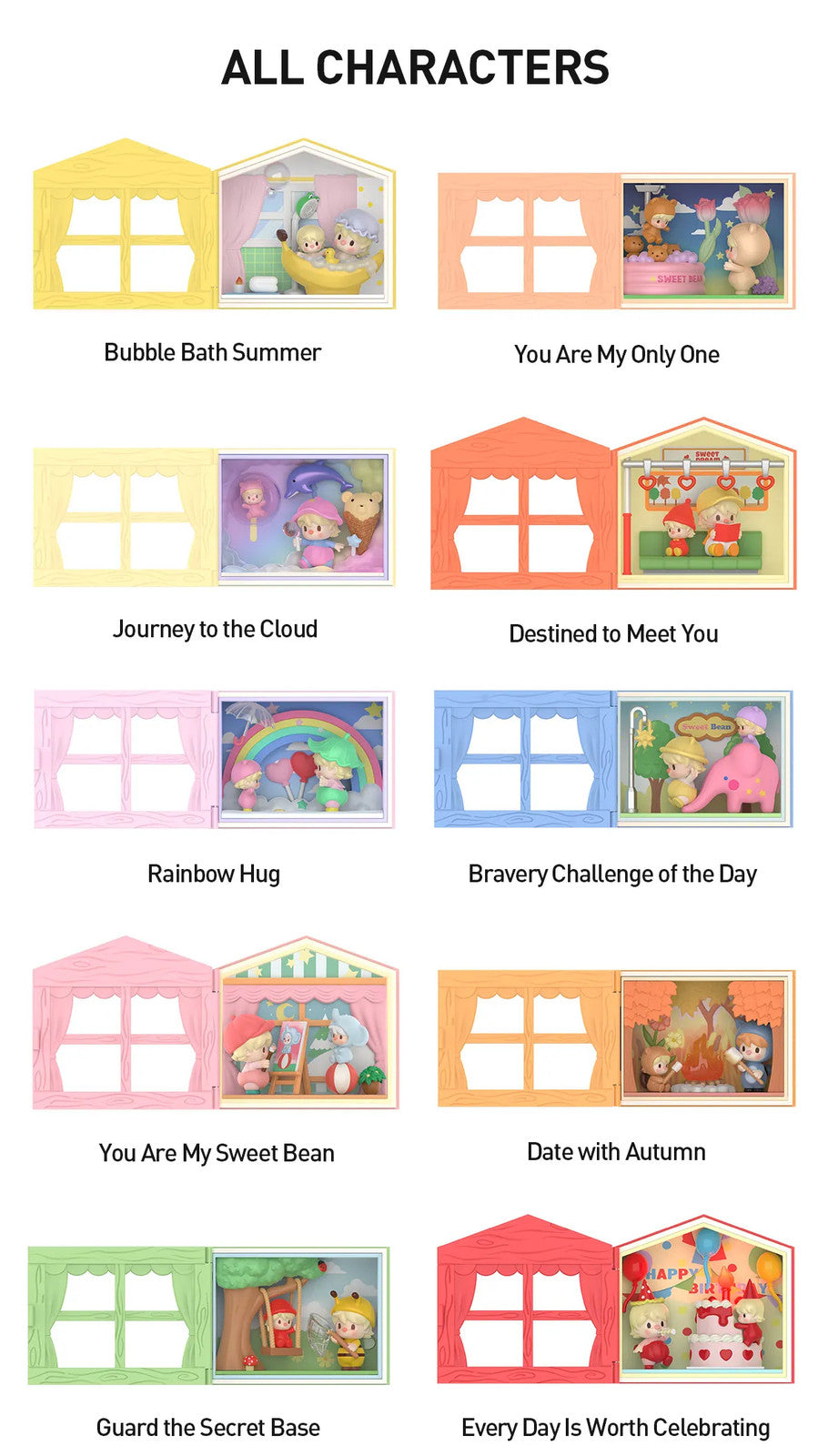 POP MART Sweet Bean Celebrate Ordinary Days Series Scene Sets Authentic