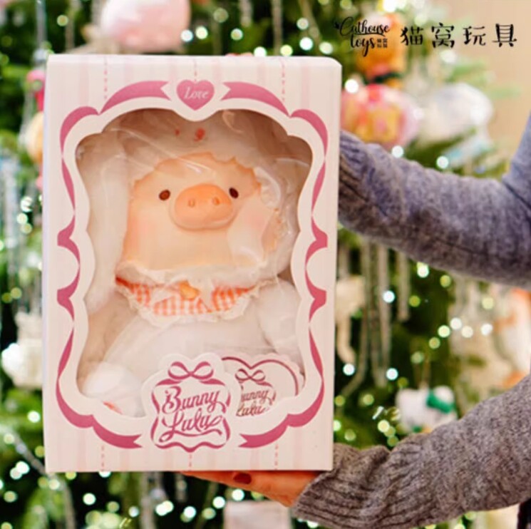 Toyzero Bunny Lulu the piggy White Rabbit 28cm/11In Christmas Doll