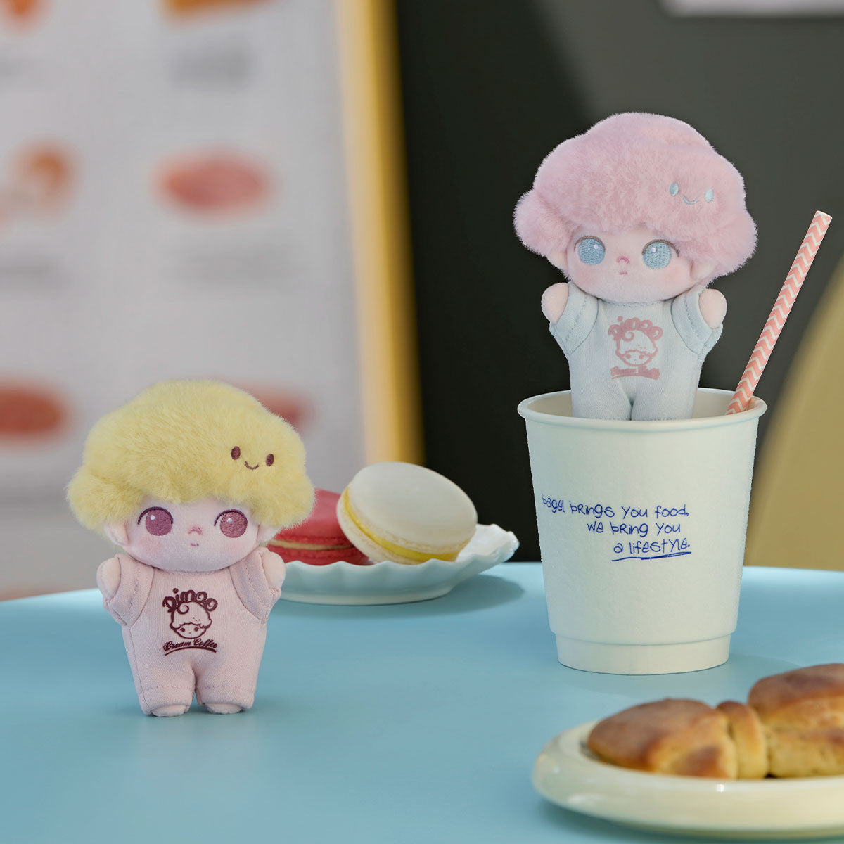 POP MART DIMOO Crush on Coffee Series-Soft-faced Plush Keychain Blind Box