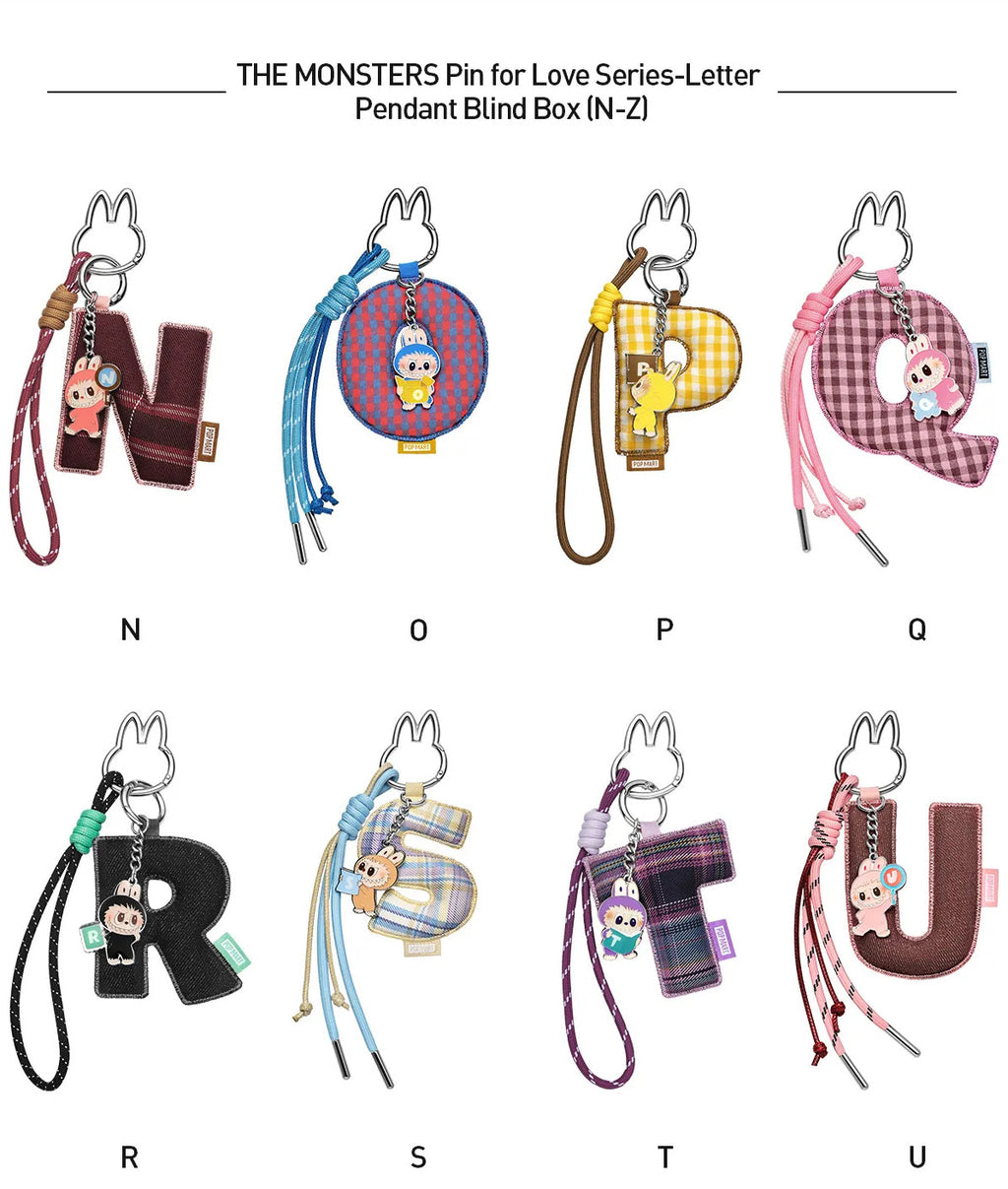 POP MART THE MONSTERS Pin for Love Series- Letter Pendant Blind Box (N-Z)