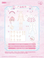 Come4Free Obi Island Series PinkHeart Shark Luoxia Bjd Dressable Action Figure