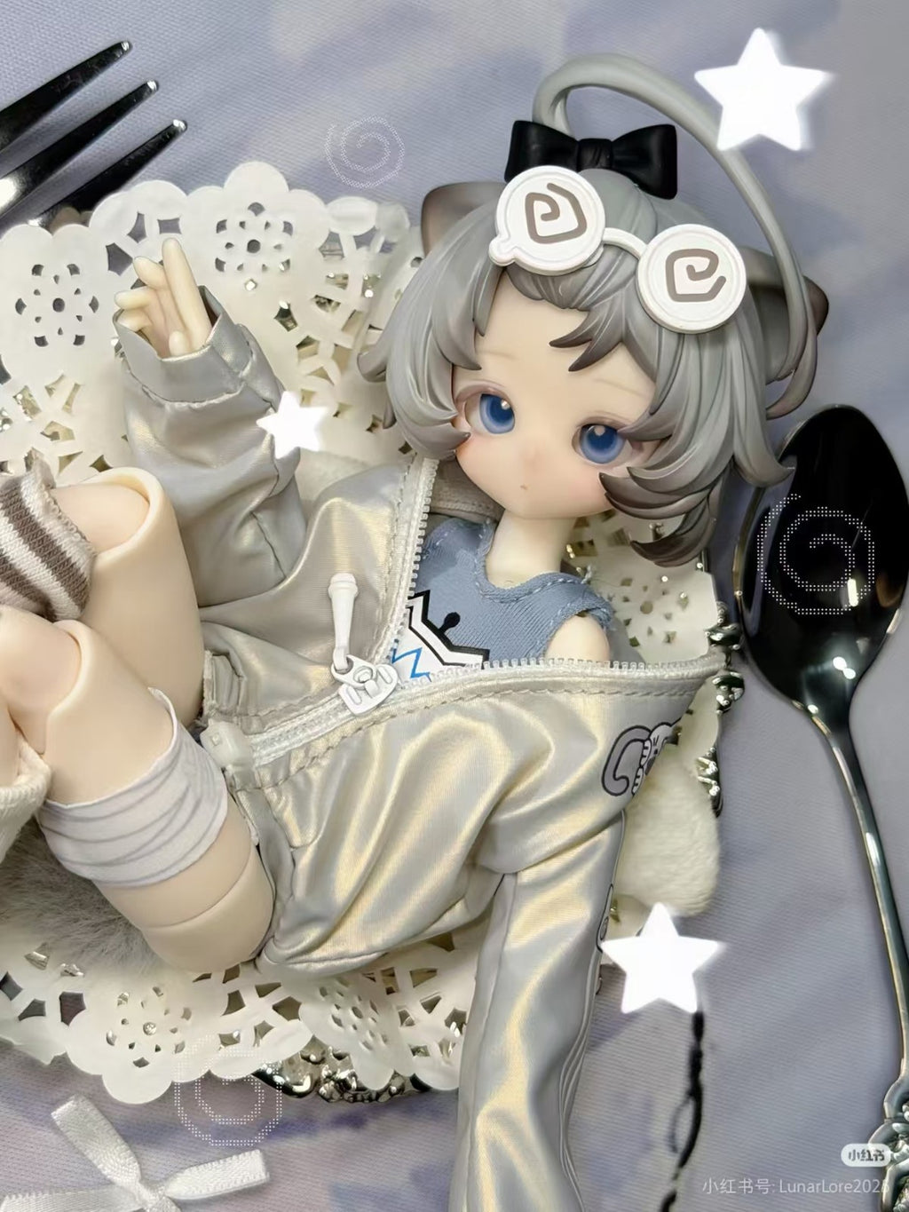 Lunar Lore Zizi Siamese Cat Miao 16.2cm/6.3In Bjd Dressable Action Figure Gift