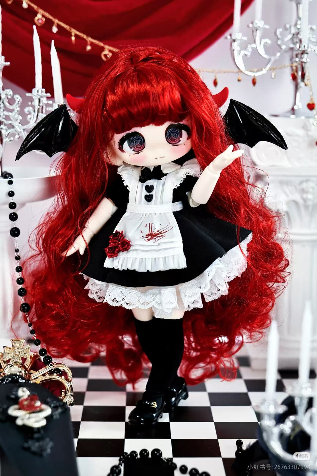 Sweet Velvet Window Display Red Velvet Lava Cake 10.2In Bjd Action Figure Gift