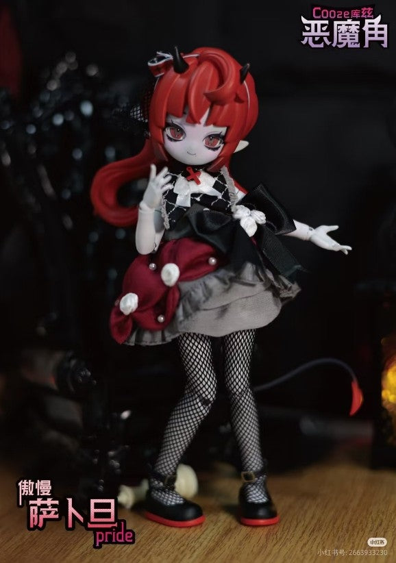 6Pcs Cooze Devil's Born Series 21cm/8.2In Bjd Doll Dressable Action Figures Gift