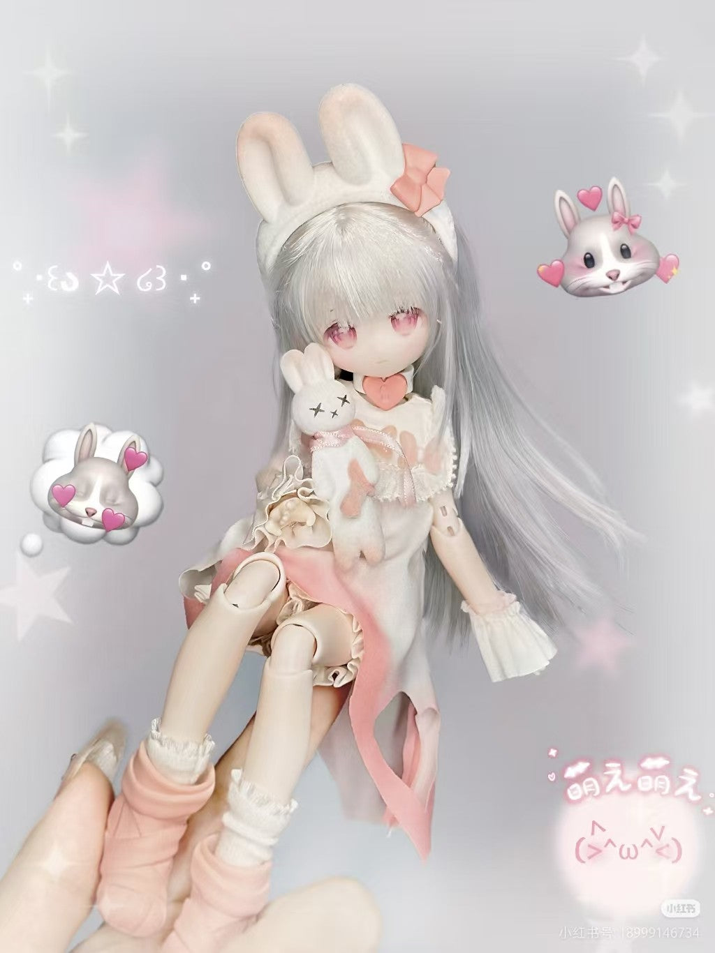 Inedible's Doll Reyna Rabbit Lovely Kwaidan 16.3cm/6.4In Bjd Action Figure Gift