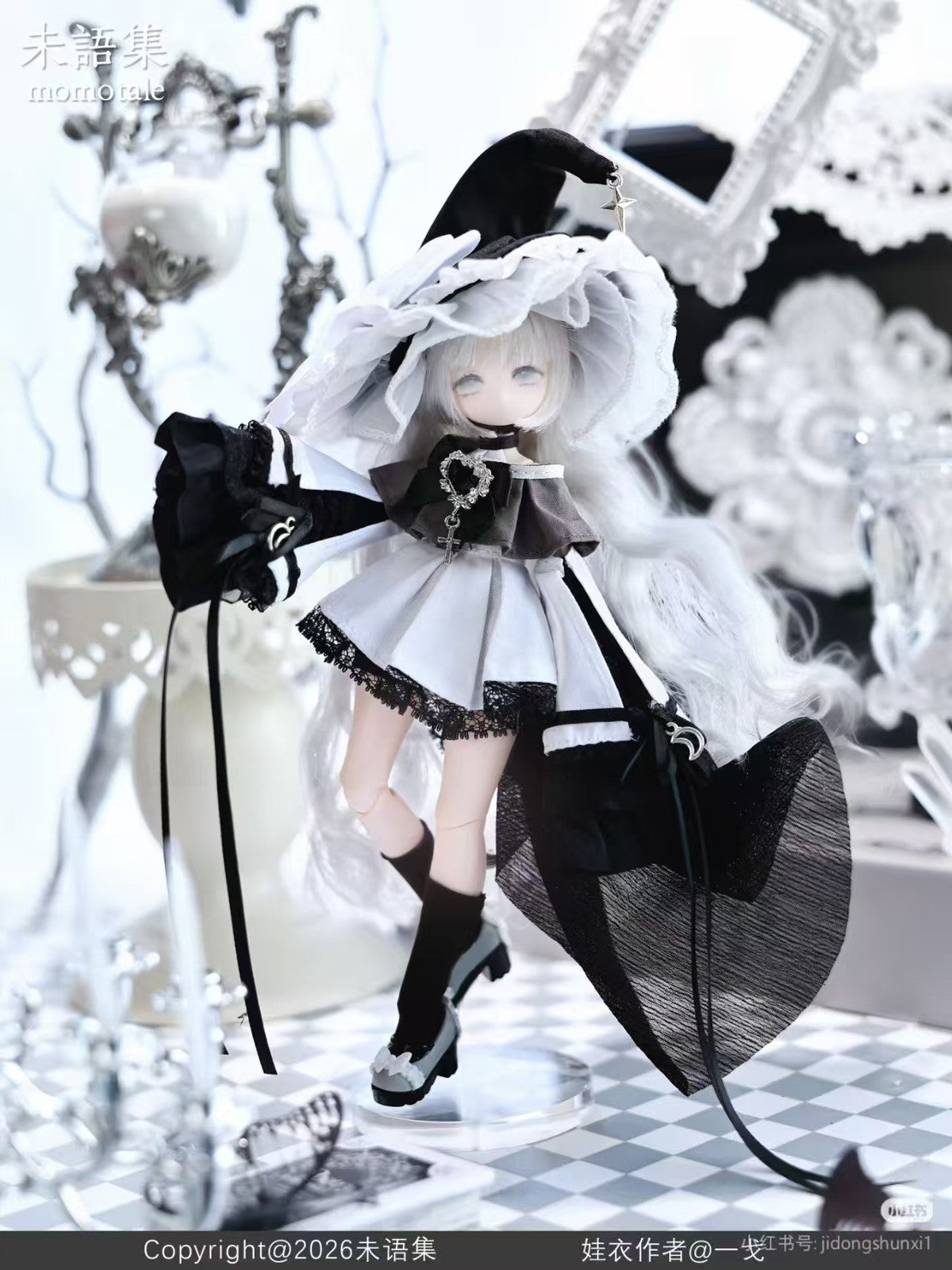 Momotale Paradise Lost Silver Witch Bjd Hang Card Mjd Action Figure Official Gif