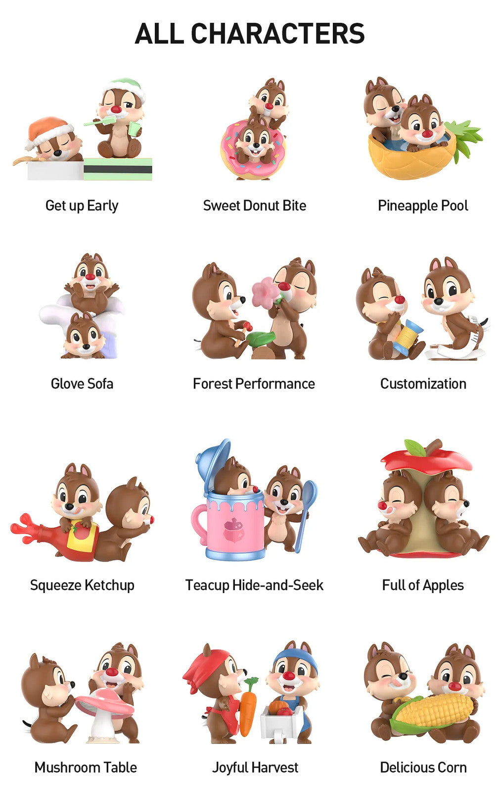 POP MART Disney Chip 'n' Dale Fun-loving Brothers Series Figures Authentic