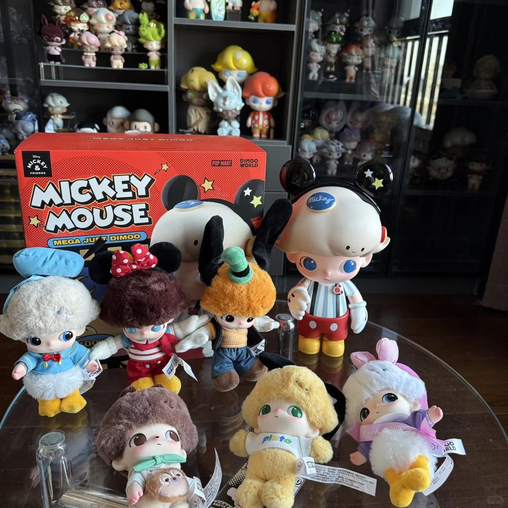 POP MART DIMOO WORLD × DISNEY Series-Vinyl Plush Keychain Blind Box Authentic