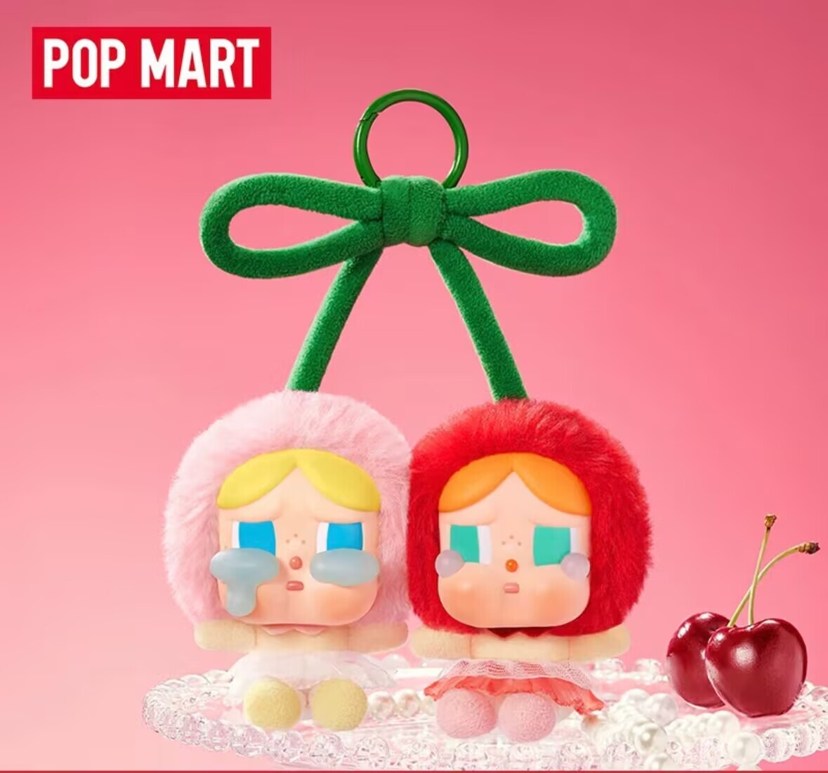Authentic CRYBABY CRYING FOR LOVE Series Love You Cherry Figure Plush Pendant