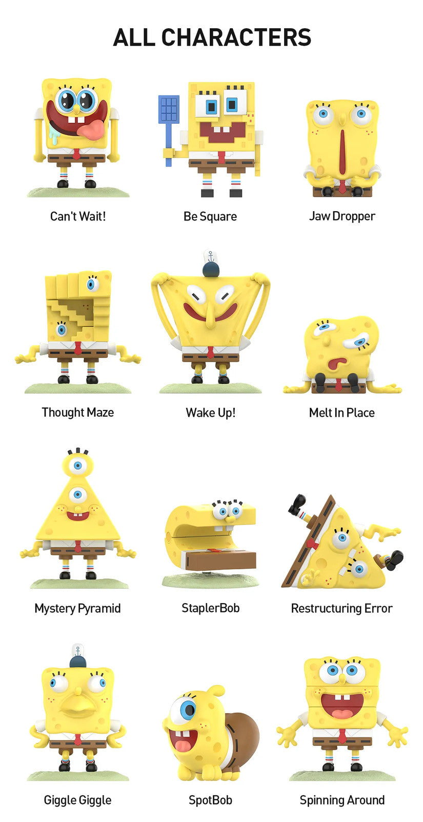 POP MART SpongeBob "That Doesn't Make Sense" SeriesFigures Authentic Hot Toy