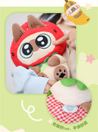 Moe Azukisan Red Strawberry 10.2In Plush Action Figure Siamese Cat Cute Official
