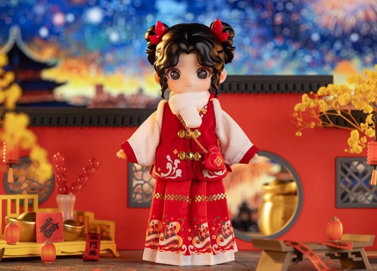 Simontoys Liroro Year of Snake 5.5" Bjd New Year Hang Card Limited Action Figure