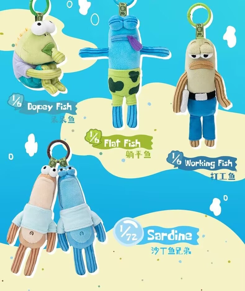 Authentic Bikini Bottom Buddies Series Confirmed Blind Box Plush Pendant Hot