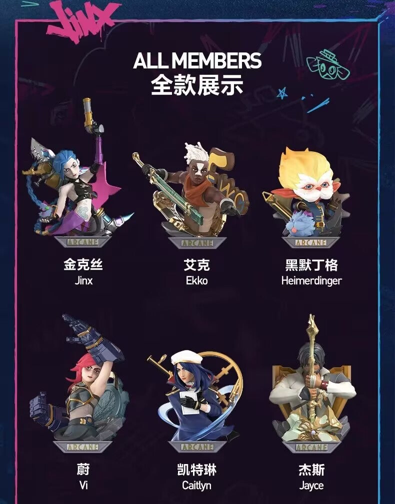 Jinx - League of Legends Arcane Figure Series Blind Box Figure Toy