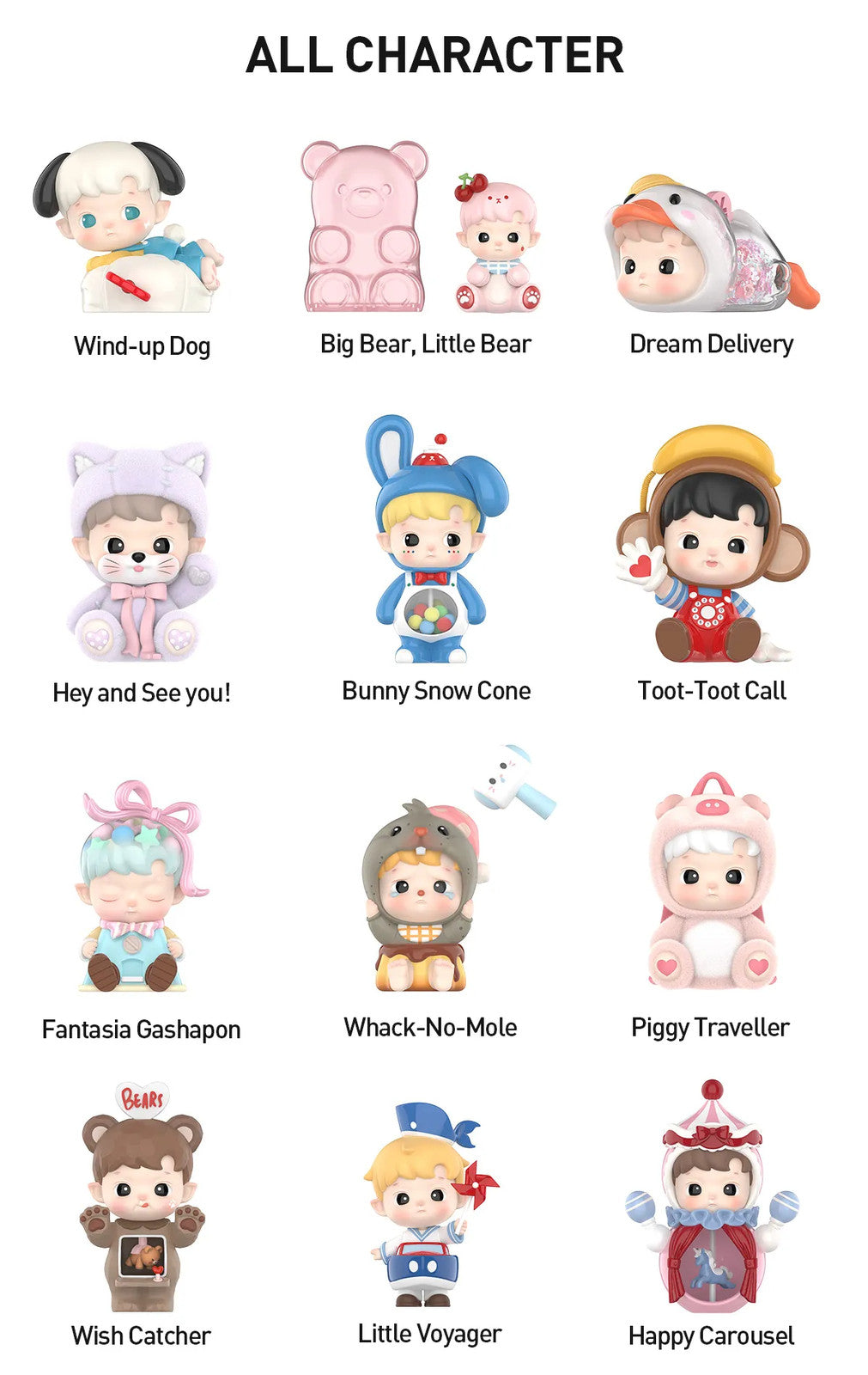 POP MART HACIPUPU Rolling Time Machine Series Figures 2.36-4.72inches Authentic