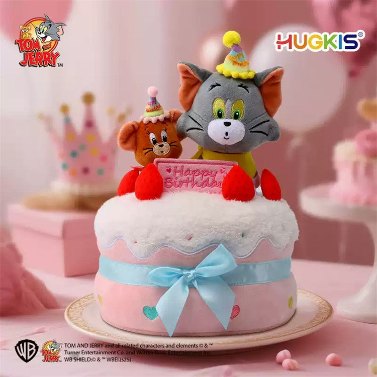 Hugkis Tom and Jerry Birthday Cake 29cm/11.4in Plush Doll Action Figure Gift Box