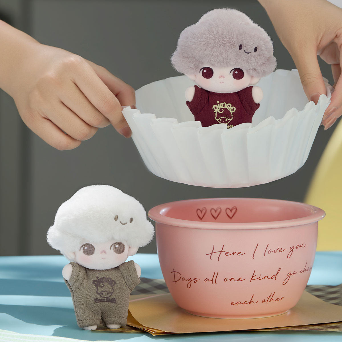 POP MART DIMOO Crush on Coffee Series-Soft-faced Plush Keychain Blind Box