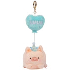 Toyzero Lulu The Piggy with Pink/Blue Balloon 4.9" 6.3" Plush Pendant Love Gift