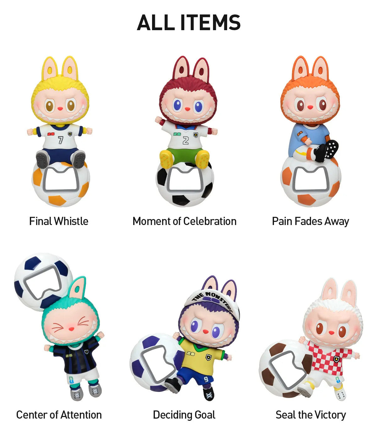 POP MART LABUBU THE MONSTERS × FIFA SERIES - Bottle Opener Fridge Magnet