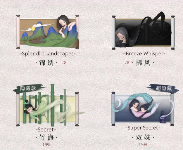52TOYS Sleep Chinese Scrolls Series Confirmed Blind Box Figure Art Doll Toy Gift