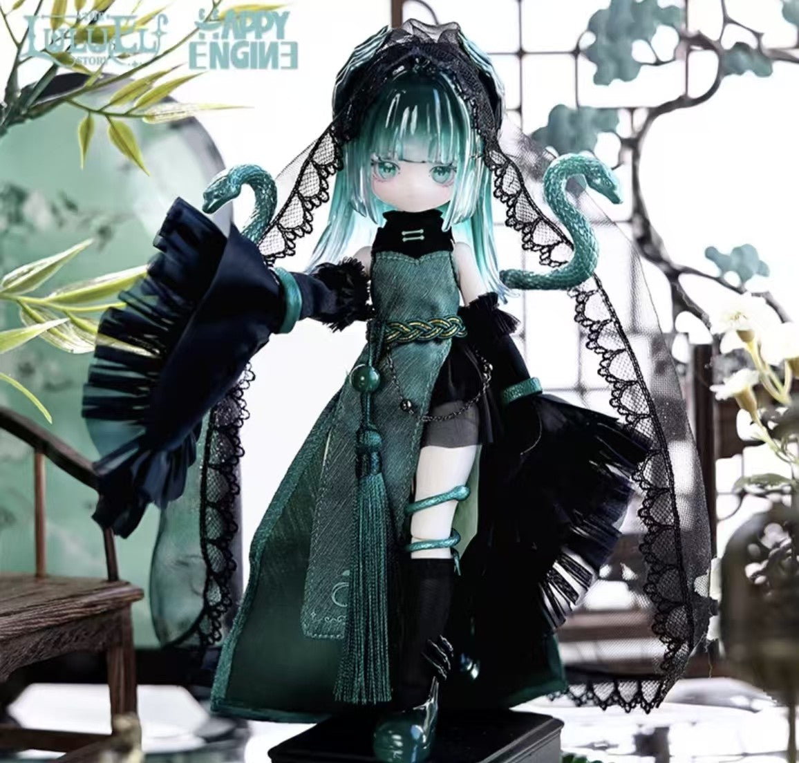 Luluelf Story GreenSnake 8.2" Bjd Hang Card Limited DressablAction Figure Gift