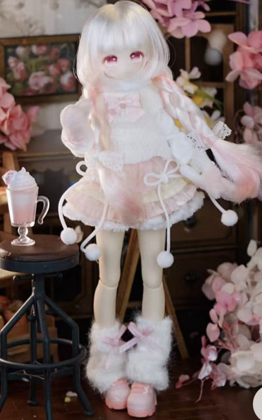 Momotale Strawberry Chocolate Secret Milk Tea 8.6In Bjd Action Figure In Stock