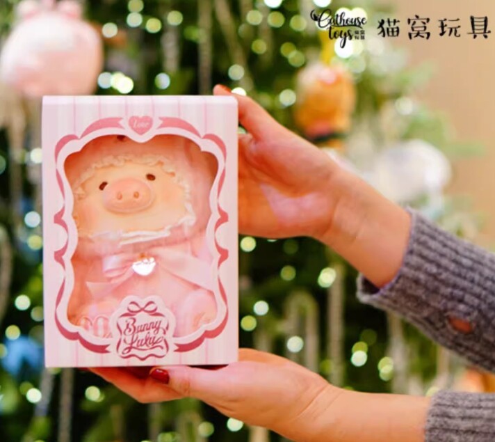 Toyzero Bunny Lulu The Piggy Pink Rabbit 23cm/9" Christmas Doll Gift