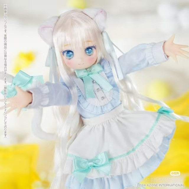 Azone Dreamin Mebae White Fortune Cat 21cm/8.2In Limited Ver. 1/6 Full Set Gift