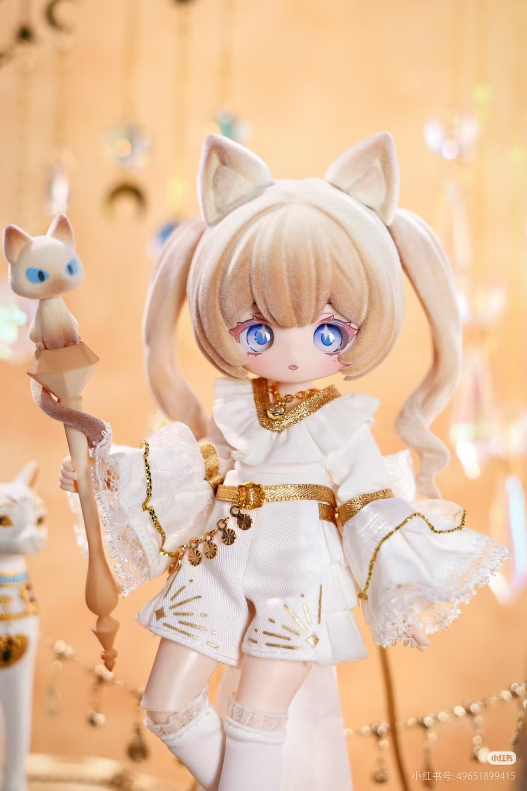 Moka Siamese Island Adventure 23.5cm/9.2" Bjd Doll Hang Card Action Figure Gift