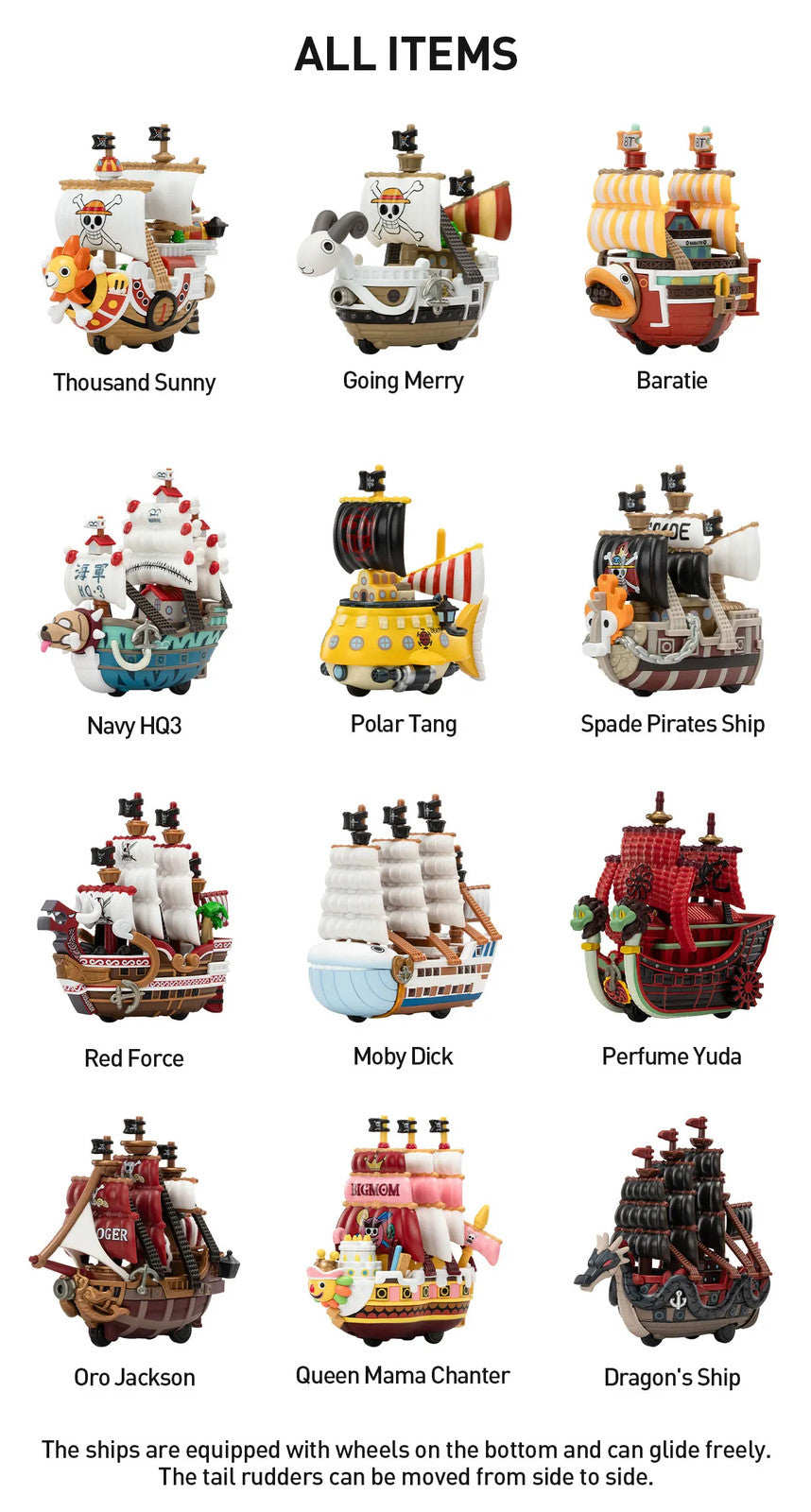 POP MART One Piece - The Grand Line Series Vehicles Authentic 2.09-3.7inches