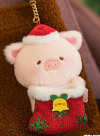 Toyzero Lulu Piggy Christmas Envoy Sock 4.3In 7.8In Plush Keychain Action Figure