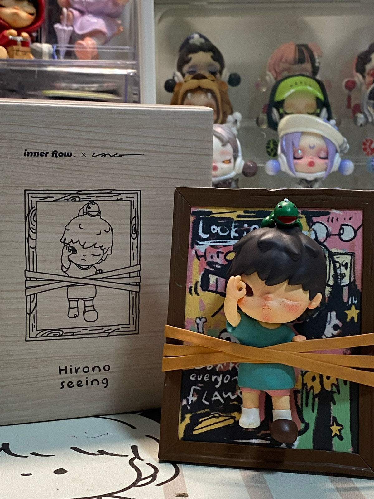 Authentic Hirono Listening Saying Seeing Series 11.2cm Figure Full Set 3