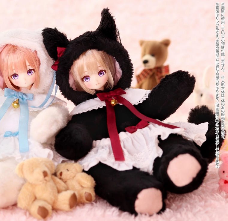 Azone Luminous*Street Mii Hug Mii Black White Cat 8.4In Bjd Action Figure Gift